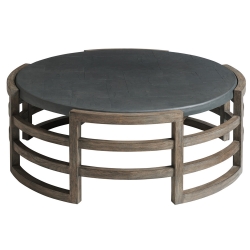 Tommy Bahama La Jolla Round Cocktail Table with Faux Slate Top - 3950-947
