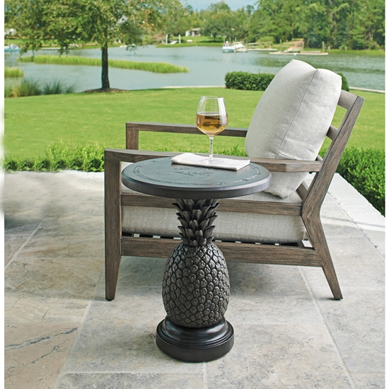 Tommy Bahama La Jolla Lounge Chair with Pineapple Side Table Set - TB-LAJOLLA-SET5