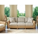 Los Altos Valley View wicker sofa with deep seating cushions