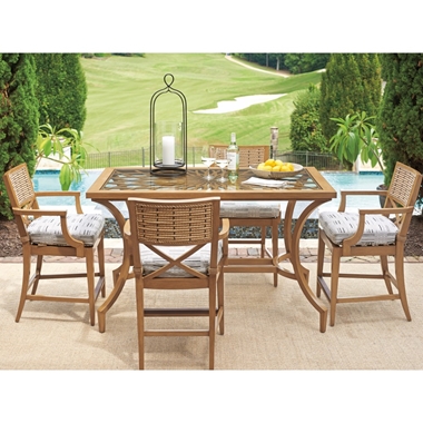 Tommy Bahama Los Altos Valley View Outdoor Counter Height Set for 4 - TB-LOSALTOS-SET3