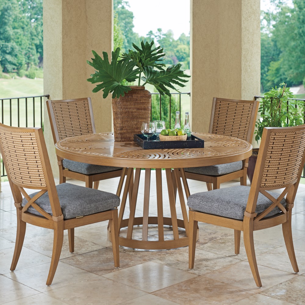 Tommy Bahama Los Altos Valley View Round Patio Dining Set for 4 - TB-LOSALTOS-SET4