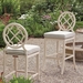 misty garden aluminum bar stool with foam cushion