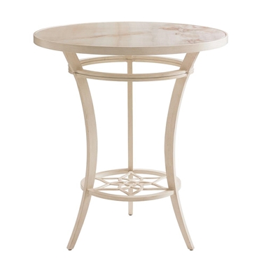 Tommy Bahama Misty Garden 38" Round Bar Table with Porcelain Top - 3239-873B