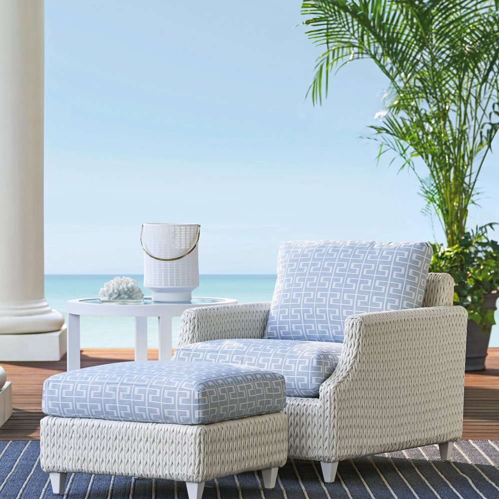 Ocean Breeze Lounge Chair and ottoman set