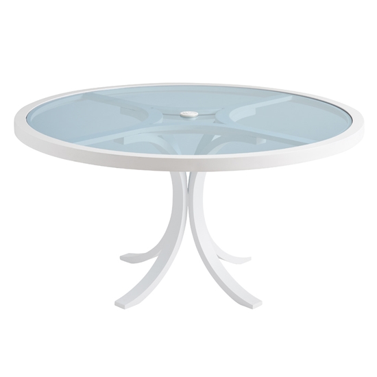 Ocean Breeze 56" Round Dining Table with Glass Top