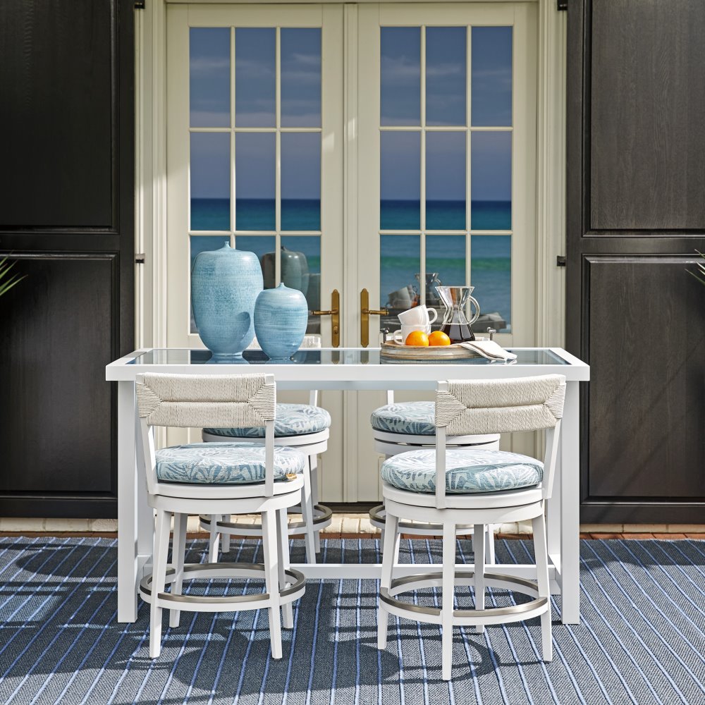 Tommy Bahama Ocean Breeze Counter Height Patio Set for 4 - TB-OCEANBREEZE-SET10