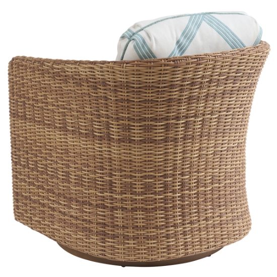 Palm Desert Poolside Swivel Occassional Chair back