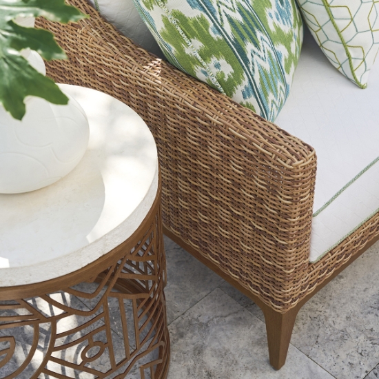 Palm Desert Poolside Sofa arm detail