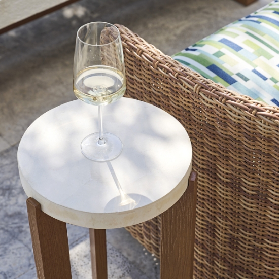 Palm Desert Poolside Accent Table detail