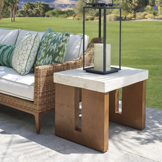 Palm Desert Poolside Rectangular End Table lifestyle