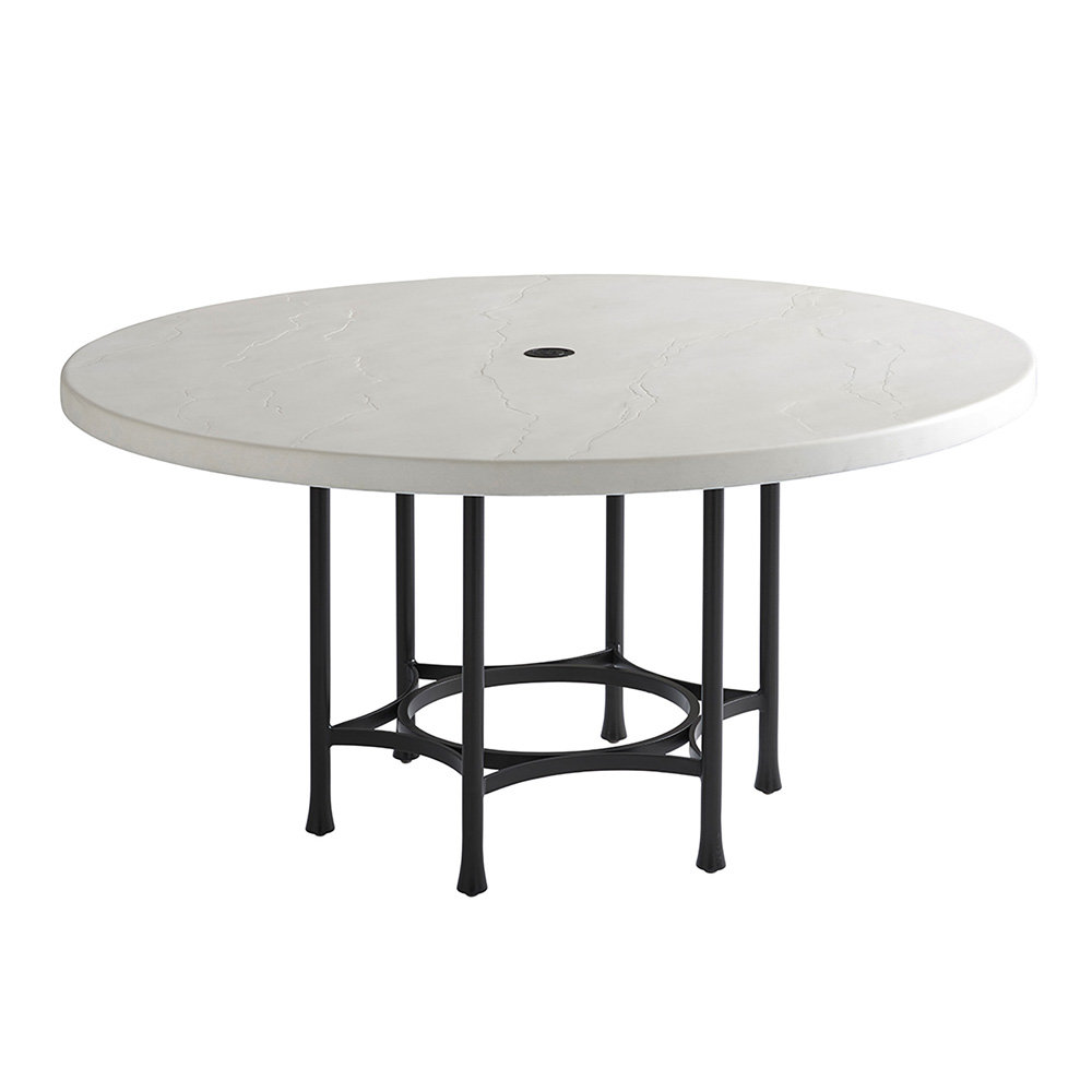 Faux stone top dining table