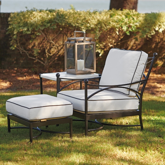 luxury aluminum frame ottoman