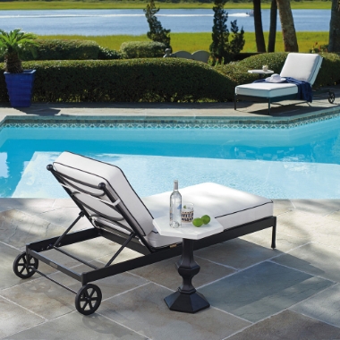 Tommy Bahama Pavlova Chaise Lounge Set with Hexgonal Side Table Set - TB-PAVLOVA-SET10