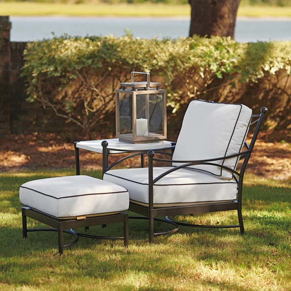 Tommy Bahama Pavlova Lounge Chair with Ottoman and Side Table Outdoor Set - TB-PAVLOVA-SET11