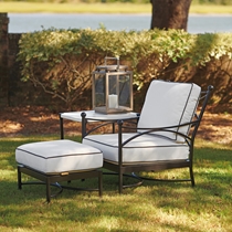 Pavlova Lounge Chair with Ottoman and Side Table Outdoor Set
