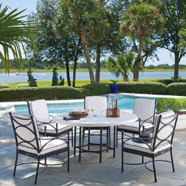 Tommy Bahama Pavlova Round Outdoor Dining Set - TB-PAVLOVA-SET6