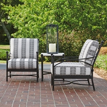 Pavlova Transitional Outdoor Lounge Chair and Side Table Set
