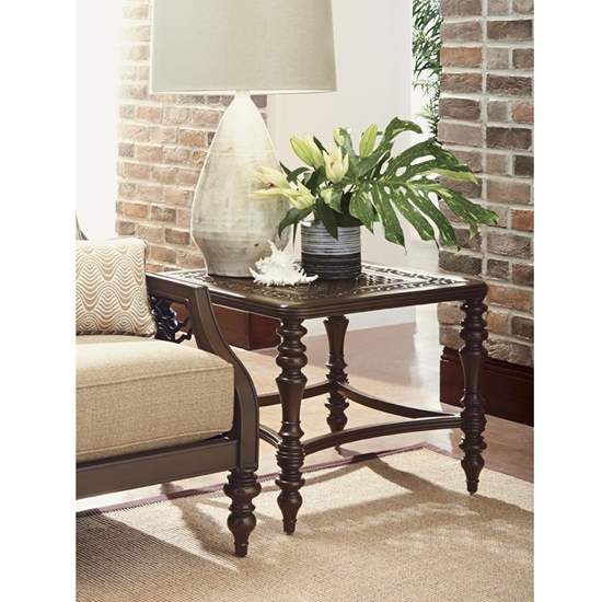 American made cast aluminum side table