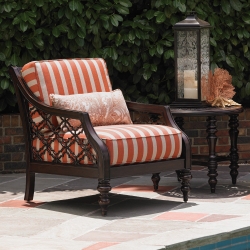 Tommy Bahama Black Sands Cast Aluminum Outdoor Lounge Chair and Side Table Set - TB-BLACKSANDS-SET12