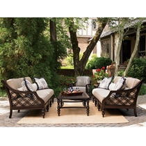 Black Sands Outdoor Sofa Set with Cocktail Table