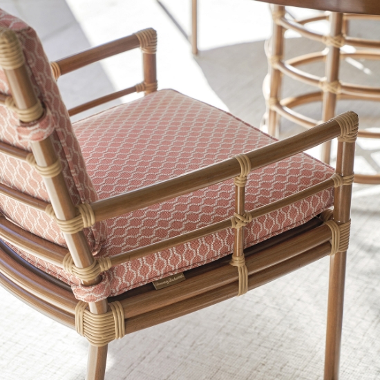 Tommy Bahama Sandpiper Bay Dining Arm Chairs frame detail