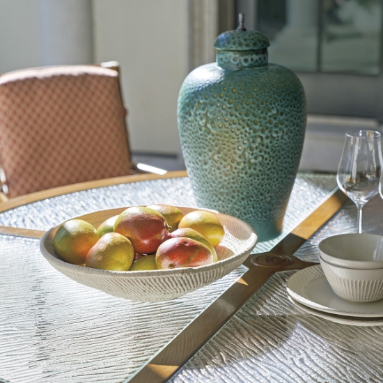 Tommy Bahama Sandpiper Bay Round Dining Table top detail