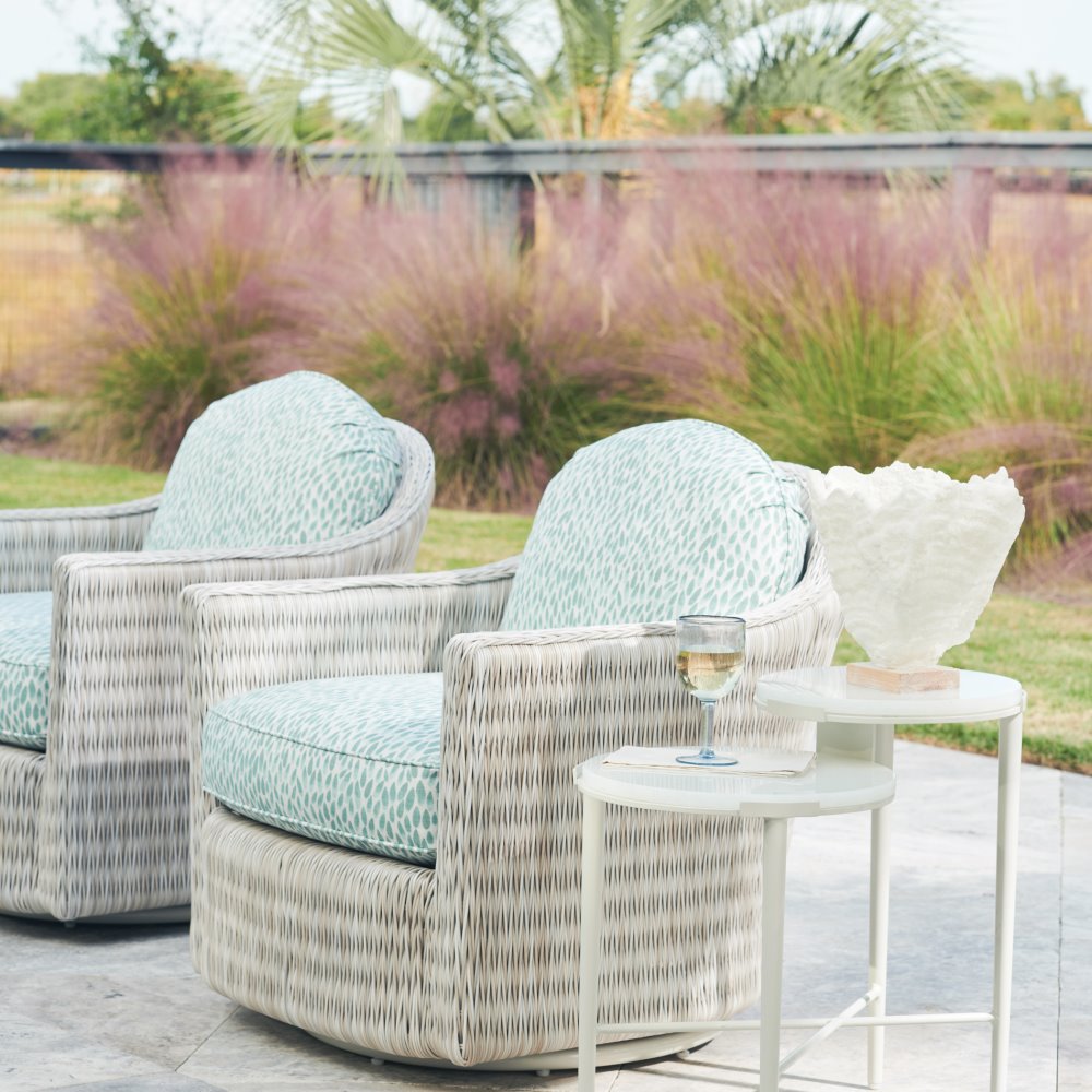 seabrook end table and swivel rocker set