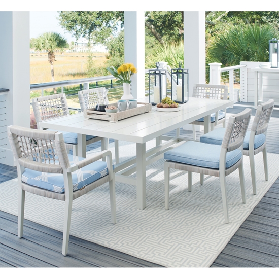 Tommy Bahama Seabrook White Outdoor Dining Set - TB-SEABROOK-SET8