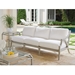 silver sands aluminum sofa with deep seating cushions