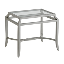 Tommy Bahama Silver Sands Rectangular End Table with Glass Top - 3945-955