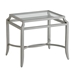 Silver Sands Rectangular End Table with Glass Top