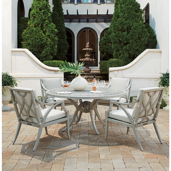 Tommy Bahama Silver Sands Round Outdoor Dining Set for 4 - TB-SILVERSANDS-SET2