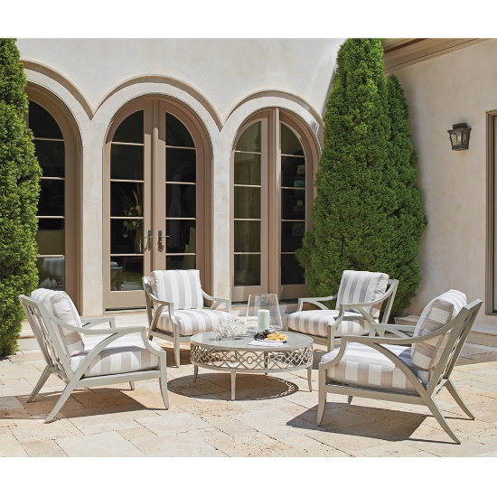 silver sands aluminum cocktail table
