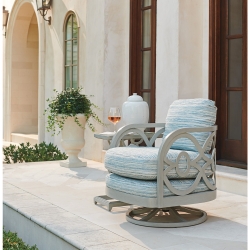 Tommy Bahama Silver Sands Swivel Chair with Side Table - TB-SILVERSANDS-SET8