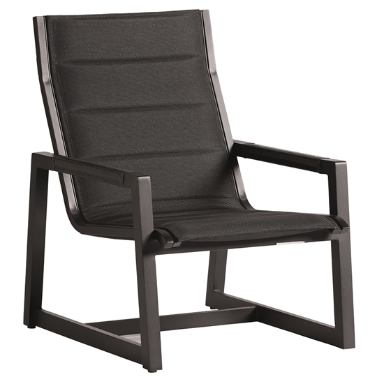 South Beach Padded Sling Lounge Chairs with Dark Graphite Padded Slings
