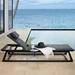 South beach aluminum chaise with sling seating