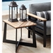 Tommy bahama aluminum side table with teak top