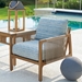 St Tropez aluminum lounge chair with deep seating cushions