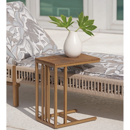 St Tropez aluminum end table
