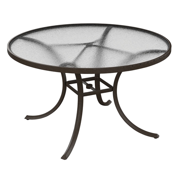Tropitone Acrylic 48 Round Dining, Round Plexiglass Table Top With Umbrella Hole