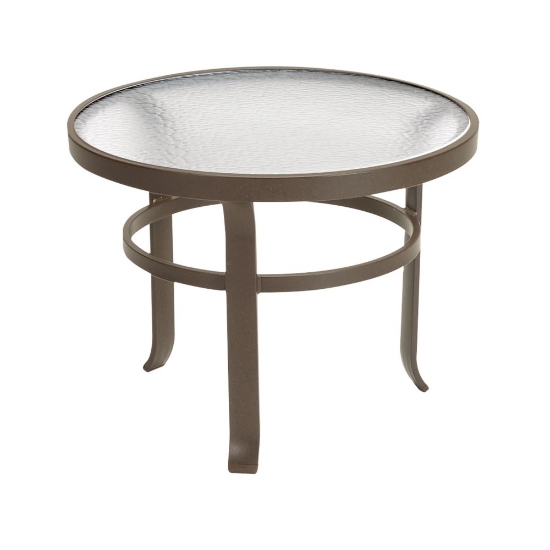 Tropitone Acrylic 24" Round Tea Table with 3 Leg Base - 4283A