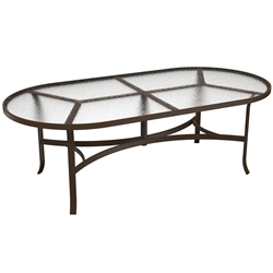 Tropitone Acrylic 84" x 42" Oval Dining Table with Straight Leg Base - 4284A