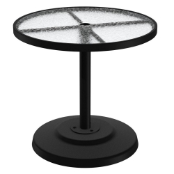 Tropitone Acrylic 30" Round Pedestal Dining Umbrella Table - 701441AU