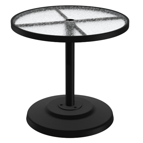 Tropitone Acrylic 30" Round Pedestal Dining Umbrella Table - 701441AU