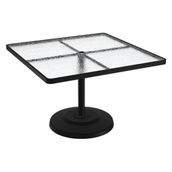 Tropitone Acrylic 42" Square Pedestal Dining Umbrella Table - 701443AU