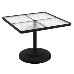 Tropitone Acrylic 36" Square Pedestal Dining Umbrella Table - 701476AU