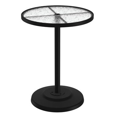 Tropitone Acrylic 30" Round Pedestal Bar Umbrella Table - 701493AU