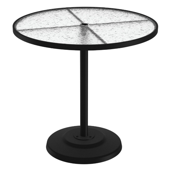 Tropitone Acrylic 42" Round Pedestal Bar Umbrella Table - 701498AU