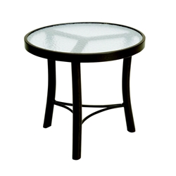 Tropitone Acrylic 20" Round Tea Table with Square Leg Base - 720282A