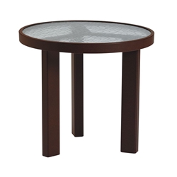 Tropitone Acrylic 20" Round Tea Table with Straight Leg Base - 730582A
